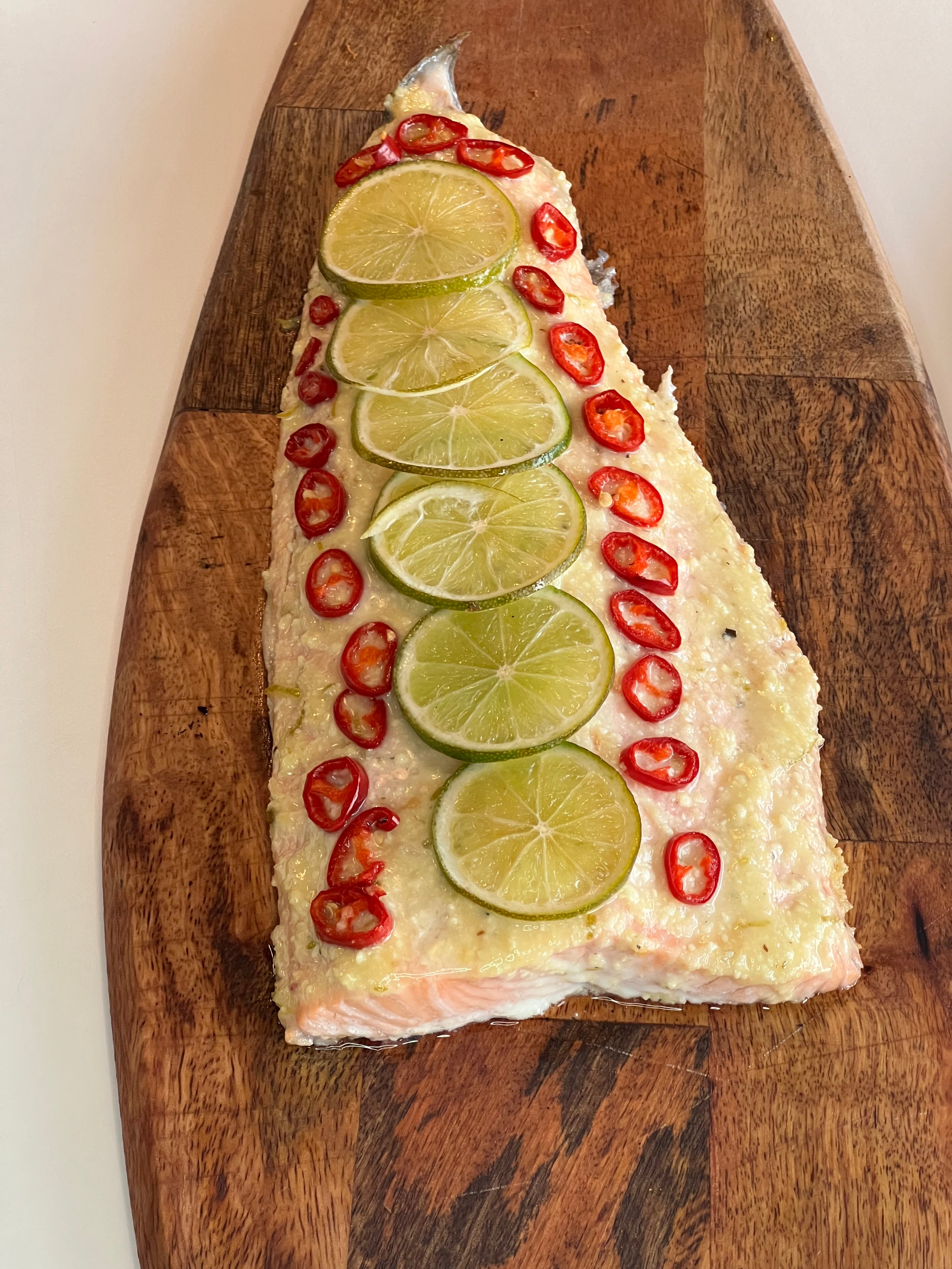 Grillaður lime lax