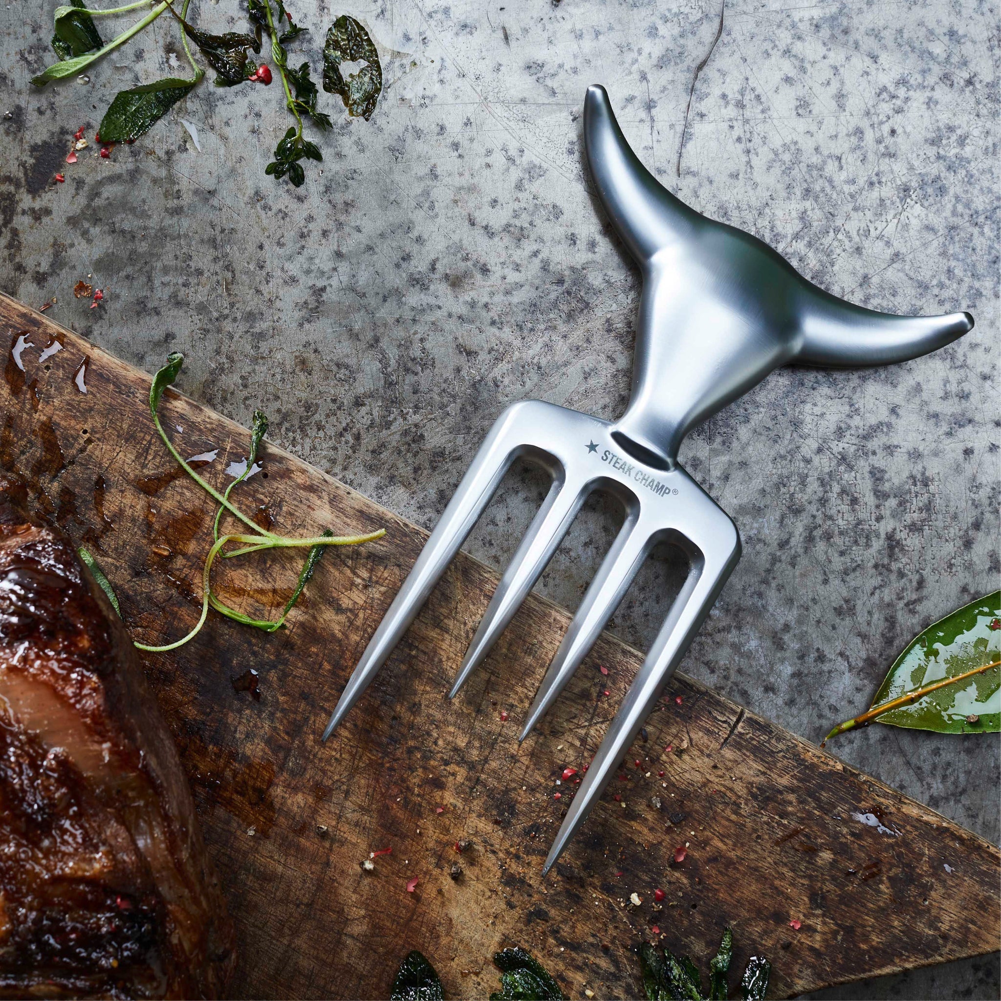 STEAK CHAMP Leður hulstur fyrir BULL FORK