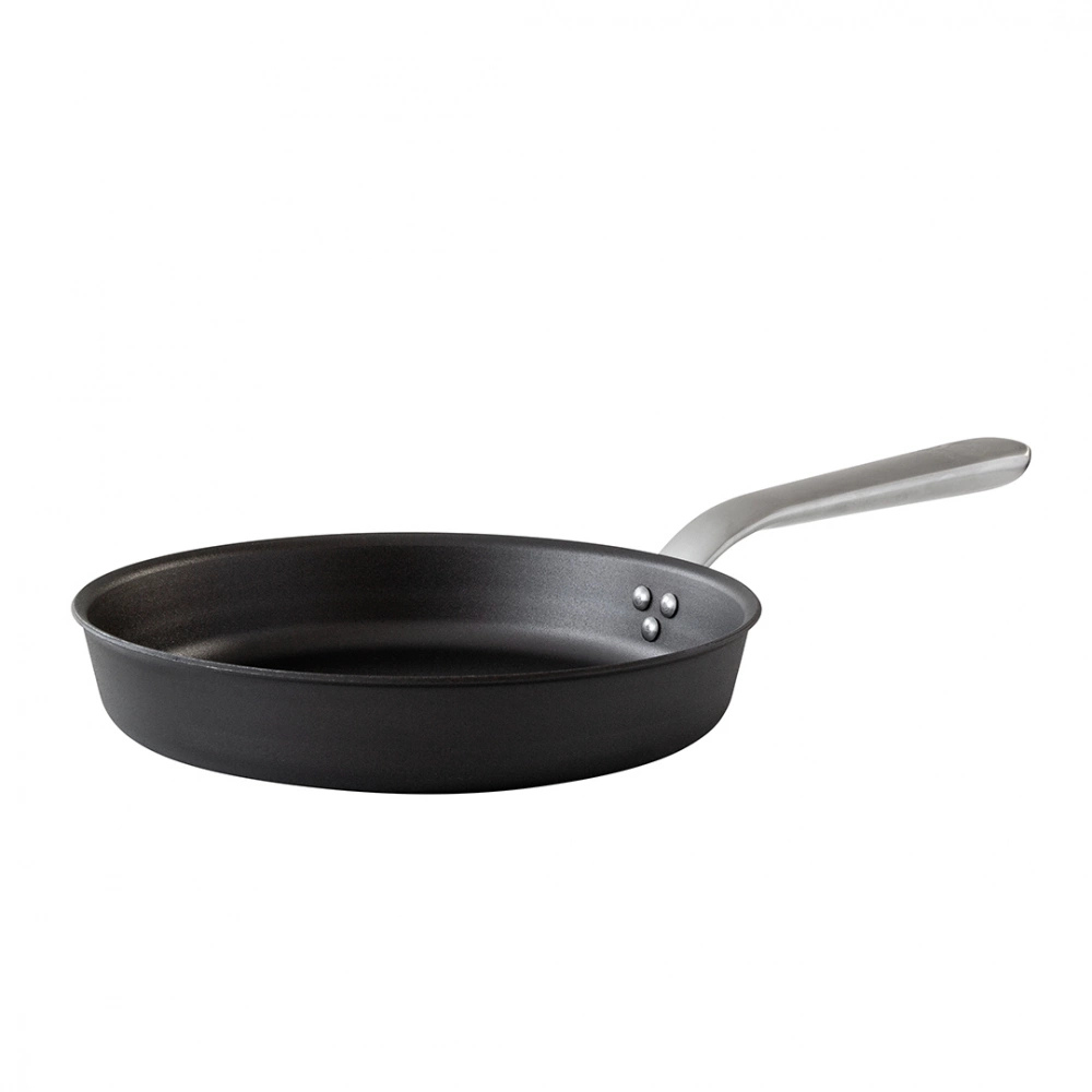 Kockums carbon stál panna 28 cm - léttari og sérhannað(ergonomic) handfang