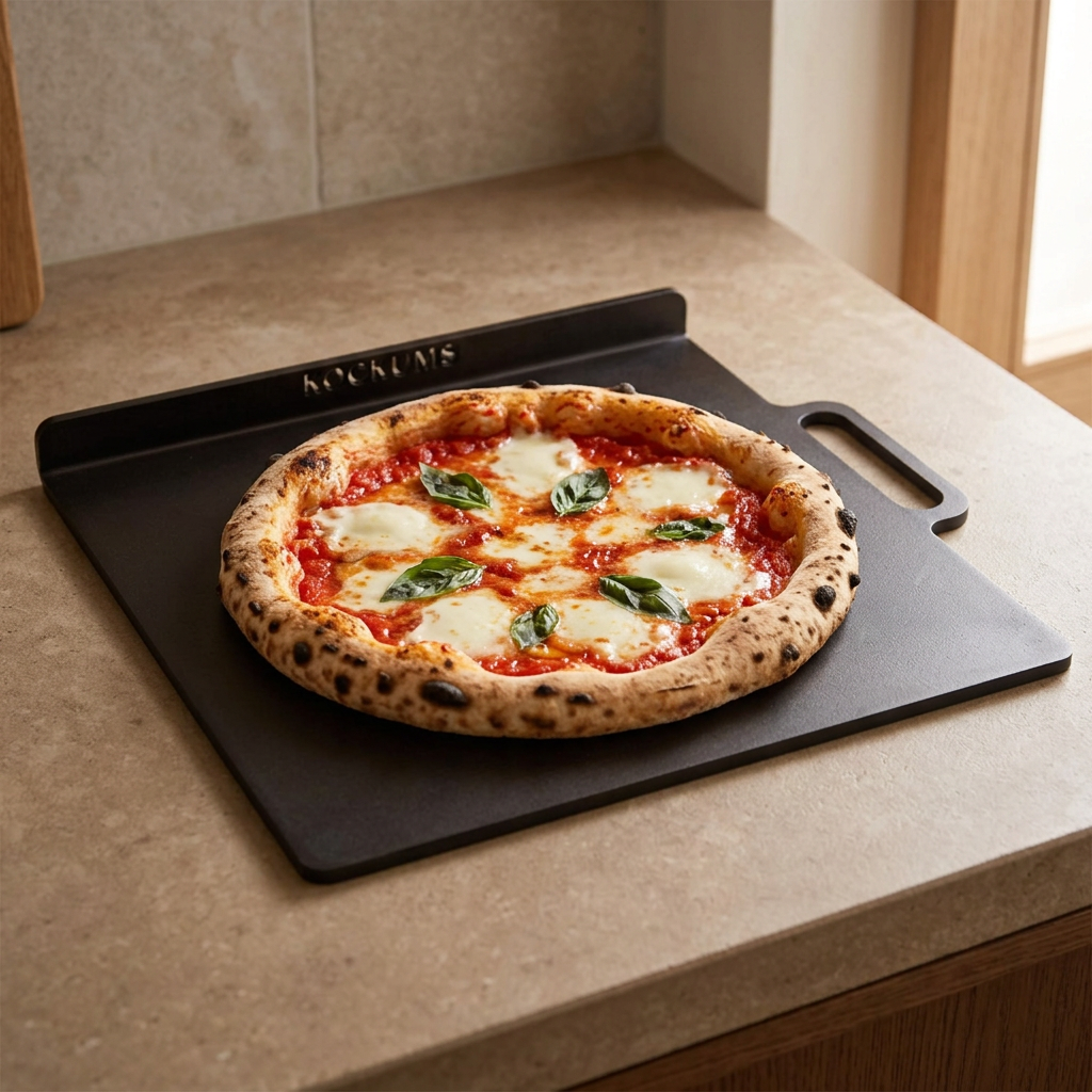 Napólísk Margherita-pizza á pizzastáli