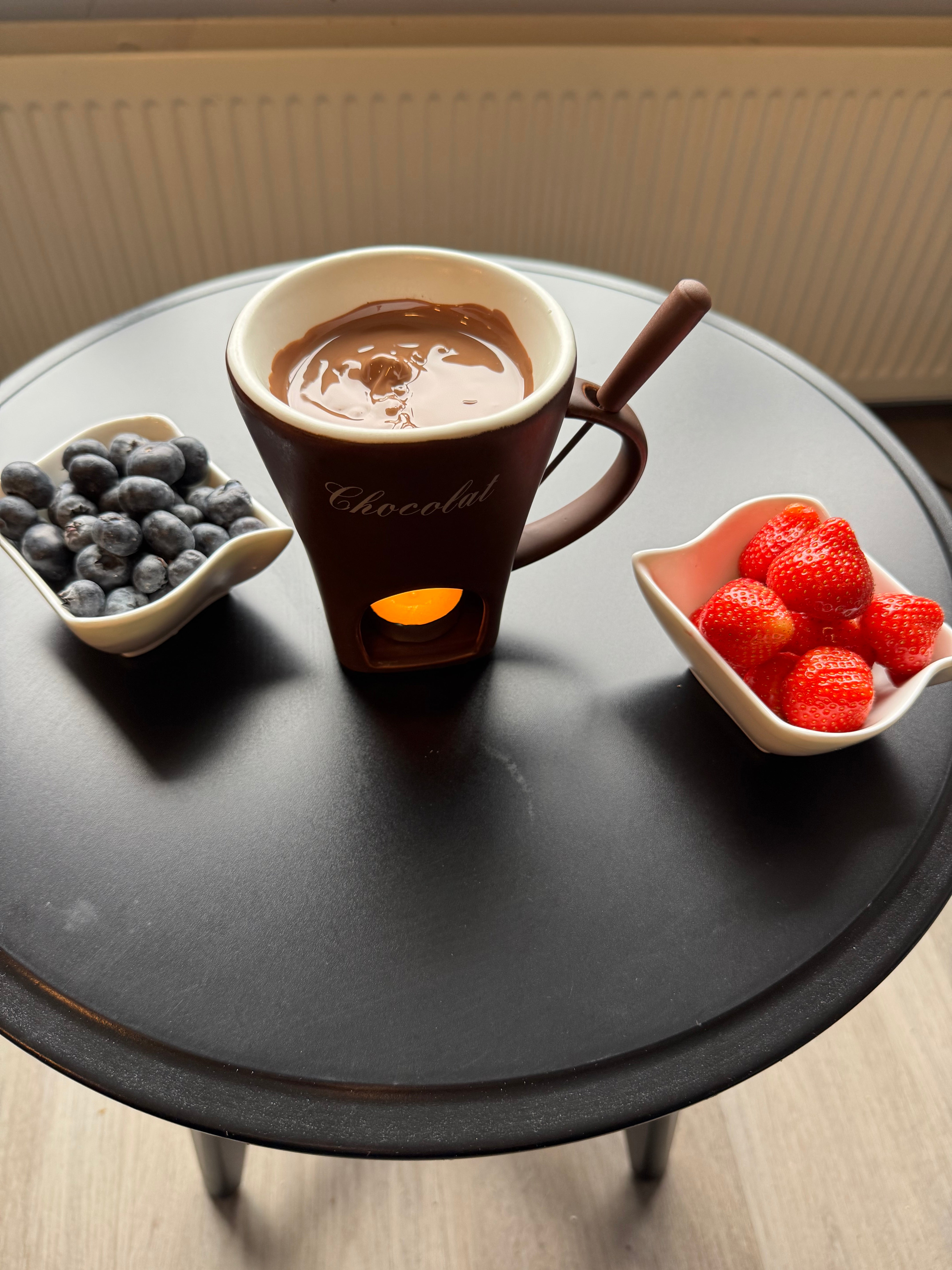 Súkkulaði fondue bollar frá Nouvel -250 ml rauður