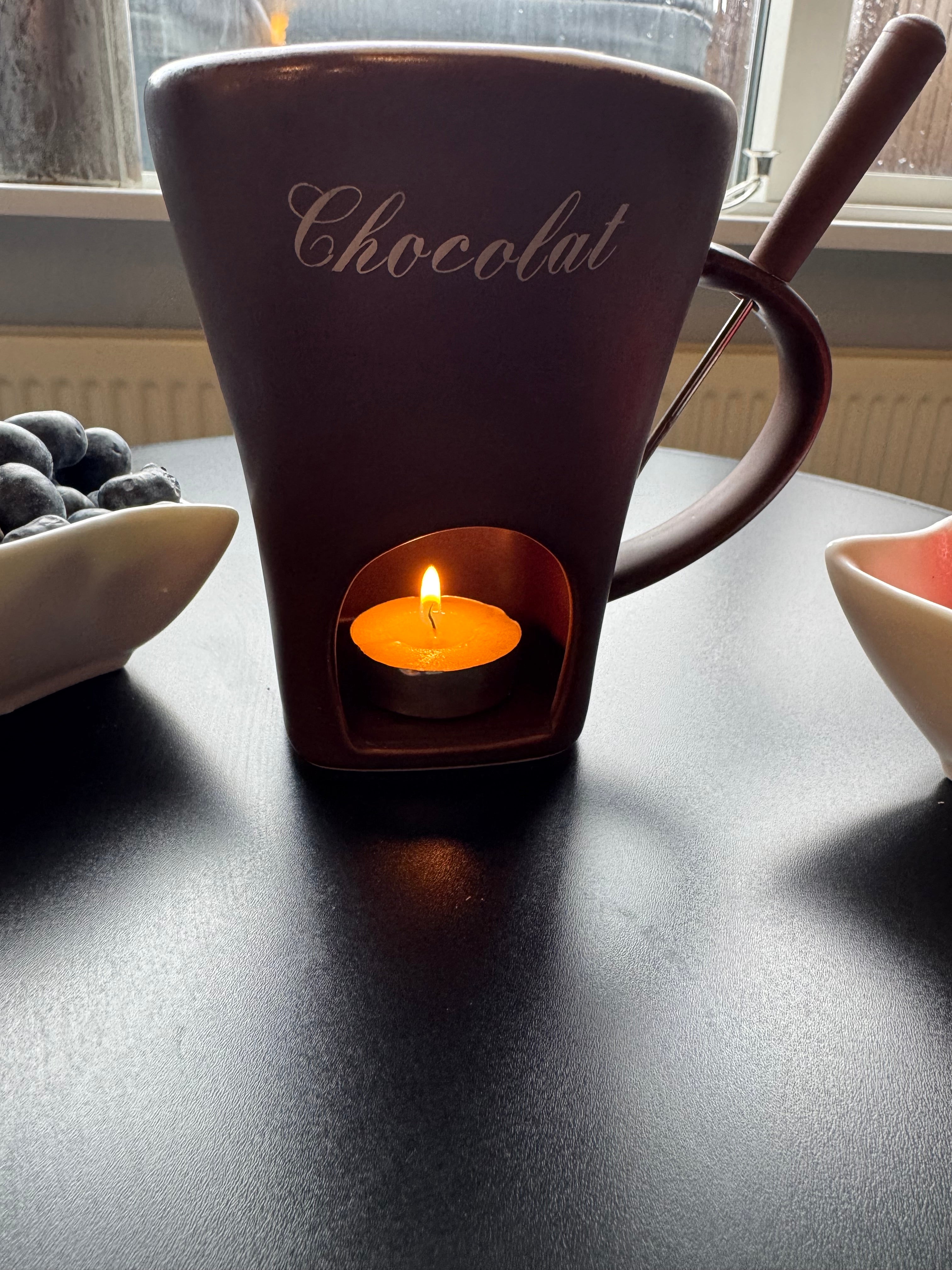 Súkkulaði fondue bollar frá Nouvel -250 ml rauður